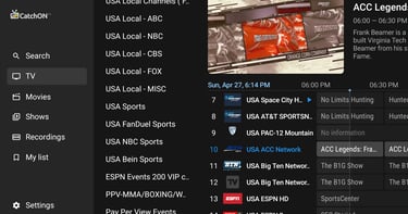 catchon tv my live tv channels