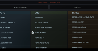 parental controll turn on