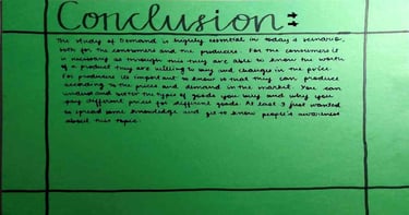 Conclusion page in economics project