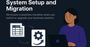 Illustration of cloud migration to Xero or QuickBooks system