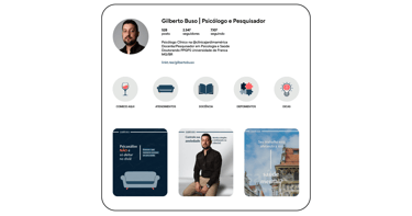 a person's profile in a social profile