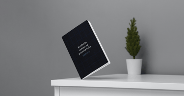 a book with a plant in a potted planter