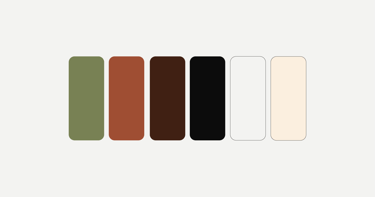 a group of four different color palettes of different colors