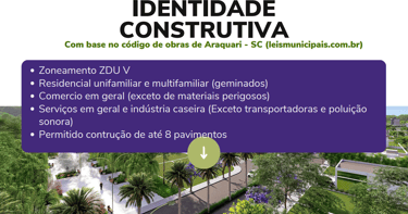 Tipos de contrução no Loteamento Recanto da Fazenda