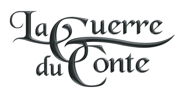 Logo noir et blanc - Saga fantasy jeunesse - La Guerre du Conte - Max Thareau