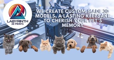 A webpage banner style Image for labyrinth 3D Prints