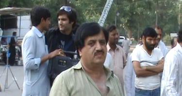 Film Writer & Director Saleem Murad , and Film Editor Naghman Saleem on Movie Kafra Set