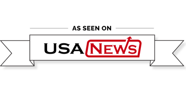 As seen on USA News badge on a white ribbon banner for media recognition and press features.