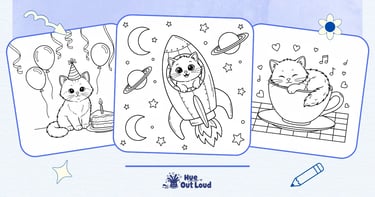 Free printable kitten coloring pages