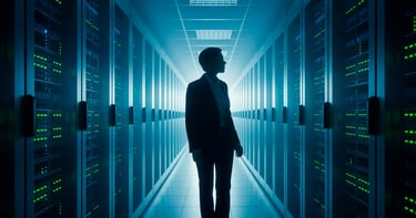 Persona en centro de datos, la IA pudiese necesitar de apoyo gubernamental para inversiones