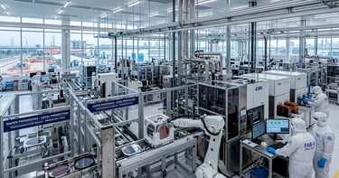 Producción de semiconductores con expansión industrial y estrategia económica