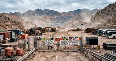 Mina de cobre paralizada por huelga con impacto en oferta, industria y energía limpia