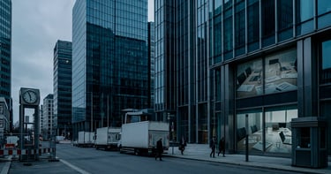 Medios, mercados y regulación en oficinas corporativas bajo presión empresarial