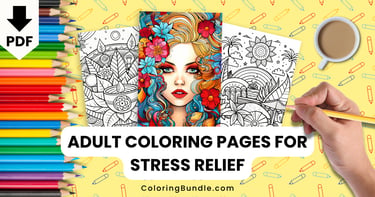 adult coloring pages for stress relief