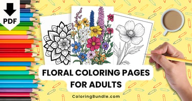 floral coloring pages for adults