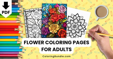 flower coloring pages for adults