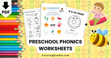 preschool phonics worksheets