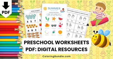 preschool worksheets PDF
