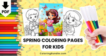 spring coloring pages for kids