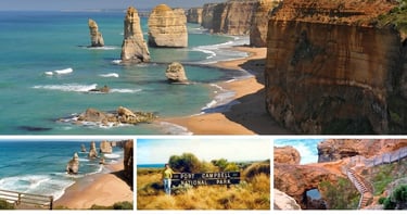 Paisagem das Falésias dos 12 Apóstolos em Melbourne, Austrália