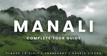 a mountain with a mountain range in the background and a text that says manali