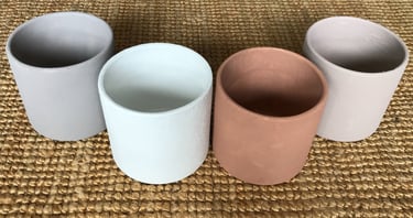 Hand-painted textured vases