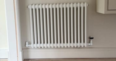 clean and modern radiator installation completed by PBP Services in Droitwich Spa