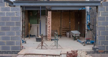 home extension in the process of being built