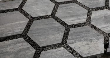 Hexagon tipo eko trinkelės