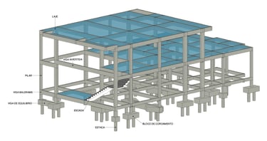 Projeto estrutural para fazer construções de prédios, casas, galpão...