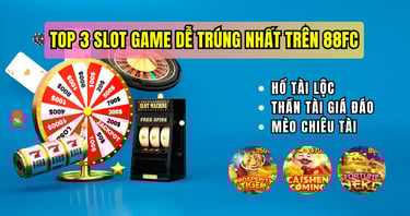 Top 3 game slot dễ trúng trên 88FC dành cho người mới