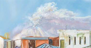 Digital postcard - volcano!
