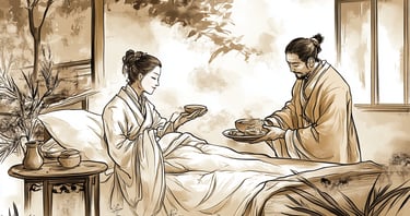 一個婦女得病了