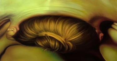 Anita Papp artist, oil painting, distortion