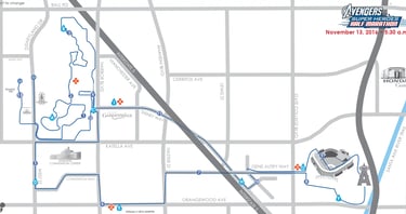 2016 runDisney Avengers Half Marathon Course Map