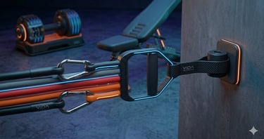 Kits elásticos 2026: extensores com mosquetão de aço e âncora de porta para tensão ascendente