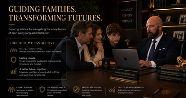 damon with a family and their teen boy