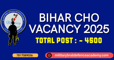 BIHAR CHO APPLICATION FORM 2025