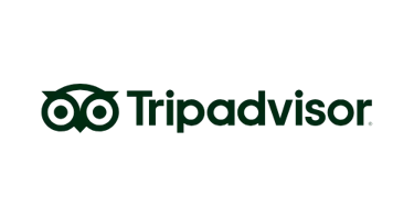 Official dark green Tripadvisor logo featuring the owl icon on a black background.
