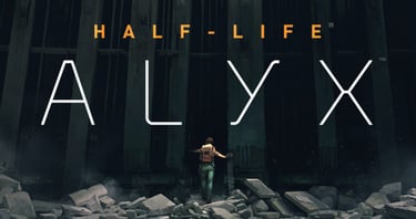A woman in an apocalyptic setting in image of the popular VR video game half-life Alyx