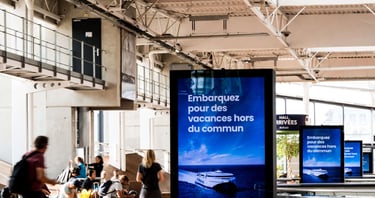 photographie publicitaire dans une gare