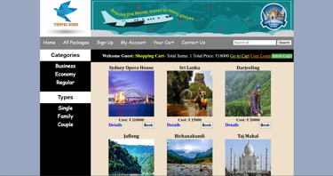 Travel Agency Management System - Home Page