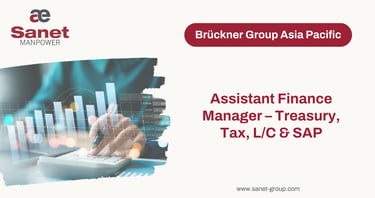 Assistant Finance Manager – Treasury, Tax, L/C & SAP | German Company