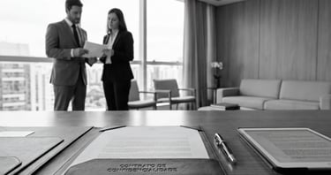 Reunião de advogados do Hutter Advogados Associados em ambiente profissional