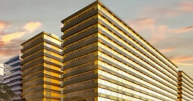 a large building with a lot of windows and a lot of windows