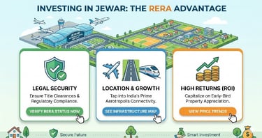 benefits of buying rera approved land near jewar airport