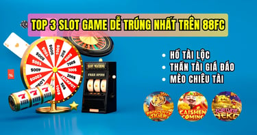 Top 3 game slot dễ trúng trên 88FC dành cho người mới
