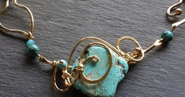 collier avec turquoise