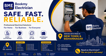 Book my electrician Our Electrical Services in New Town & Bidhannagar