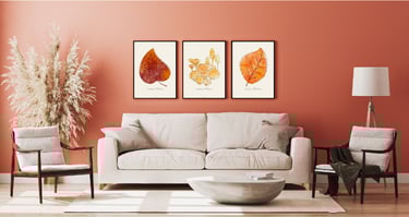 Décoration murale avec des posters de la série Couleurs d'Automne Danabelle B Créations